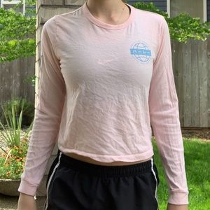 Hurley peach/pink long sleeve top shirt